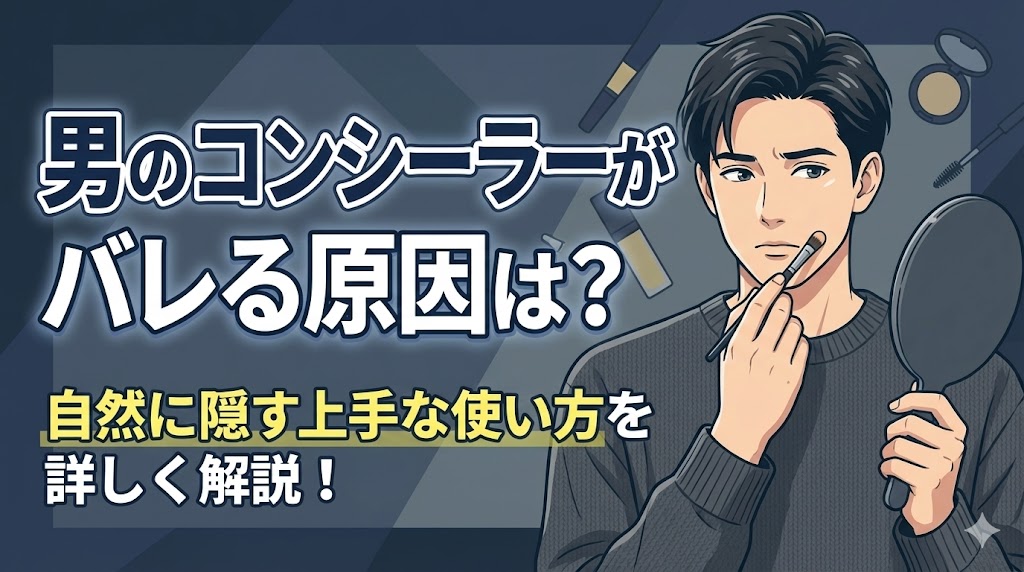 男のコンシーラーがバレる原因は?自然に隠す上手な使い方を詳しく解説! | メンズ脱毛ラボ